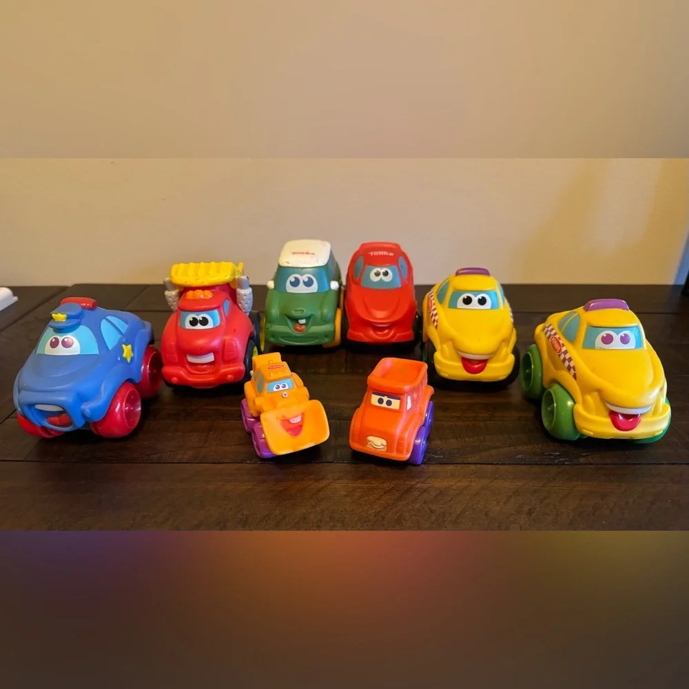 Tonka Chuck & Friends / Playskool Cars/Trucks Lot Of 8 Rolling Figures